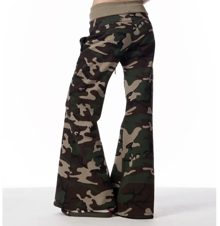 Women's Low Waist Overalls Flanging Jeans