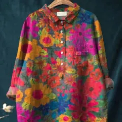 Women's Loose Printed Crew Neck Casual T-shirt - 15 Style-3Xl - View 1