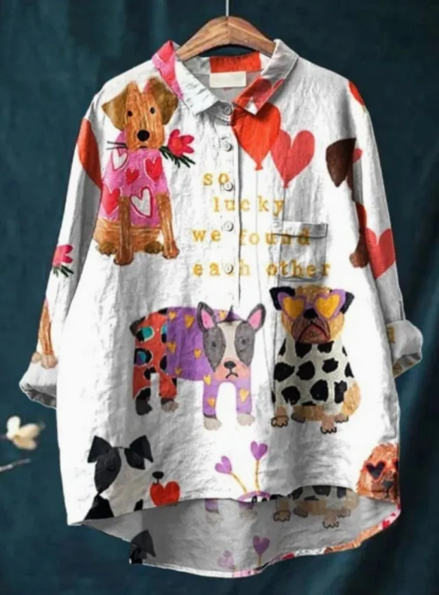 Casual Long Sleeve Shirt Animal Print Hawaiian Long Sleeve Shirt Acs48 - Shop at LoveMi