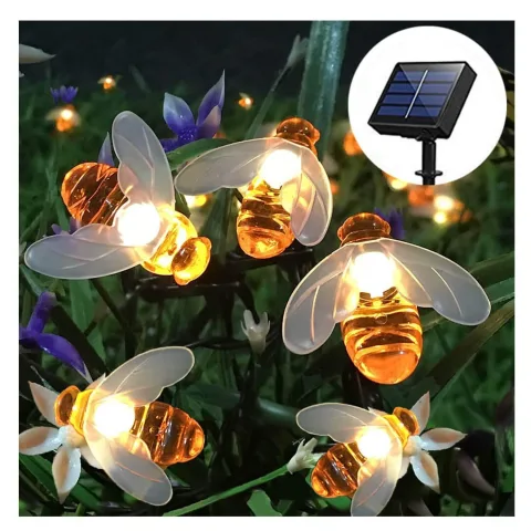 Solar New String Lights 20Led Little Bee Christmas Lanterns