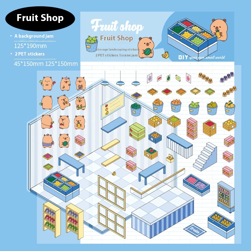 Capabala Cut-free Landscaping Hand Account Three-dimensional Stickers - Image 12