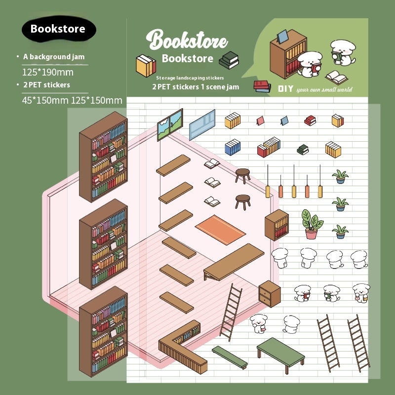 Capabala Cut-free Landscaping Hand Account Three-dimensional Stickers - Image 2