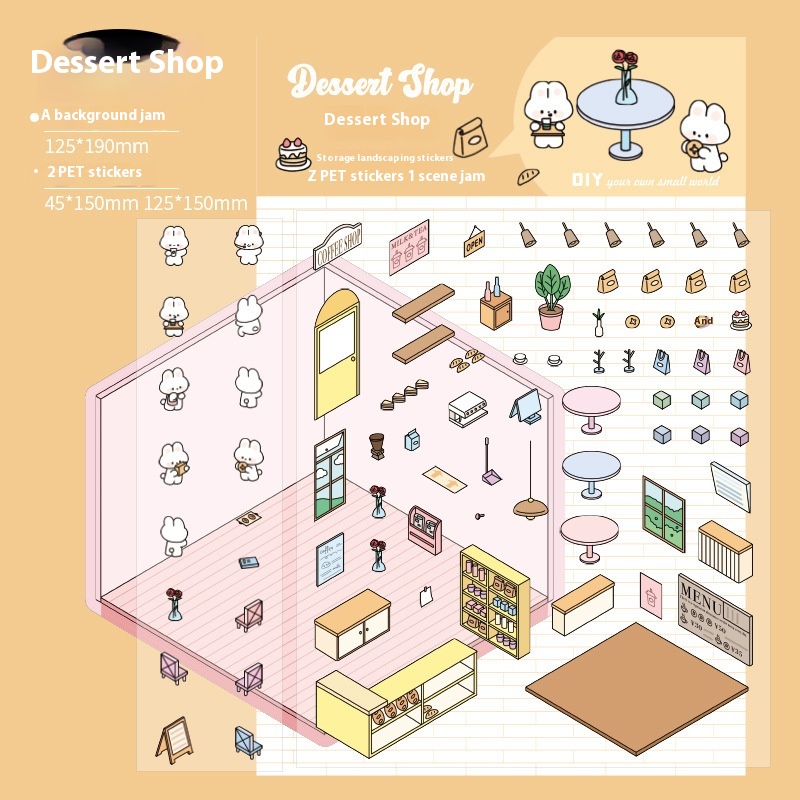 Capabala Cut-free Landscaping Hand Account Three-dimensional Stickers - Image 8