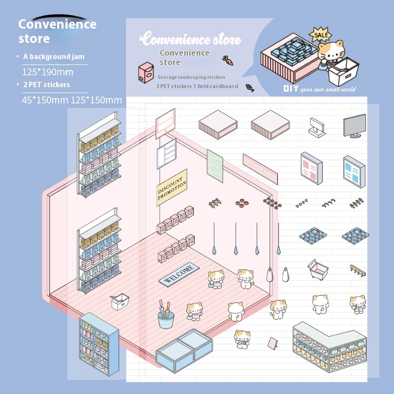 Capabala Cut-free Landscaping Hand Account Three-dimensional Stickers - Image 5