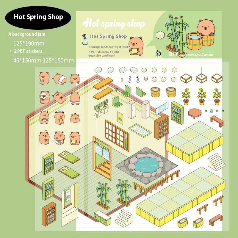 Capabala Cut-free Landscaping Hand Account Three-dimensional Stickers - Image 7