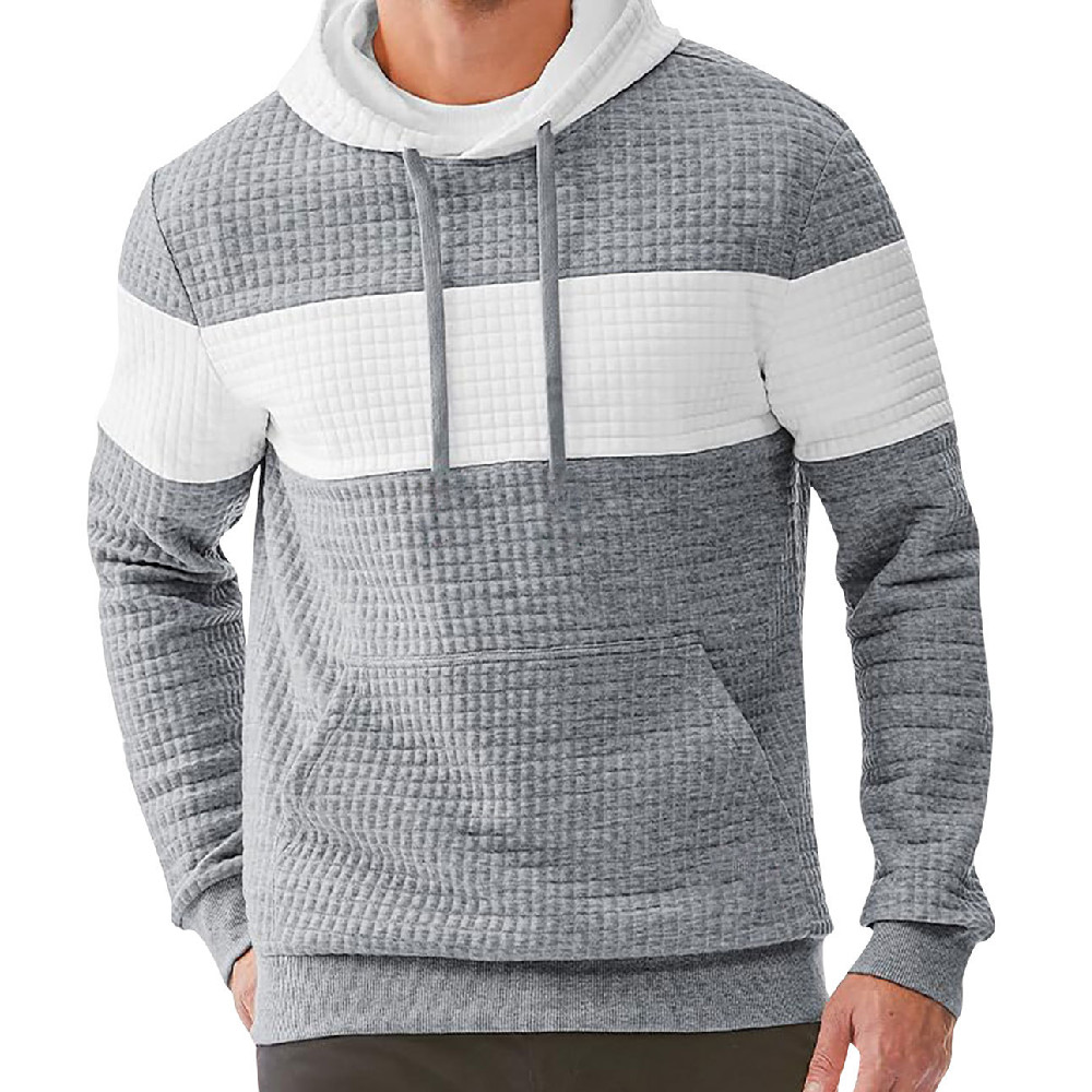 Men's Hooded Long-sleeved Sweater Drawstring