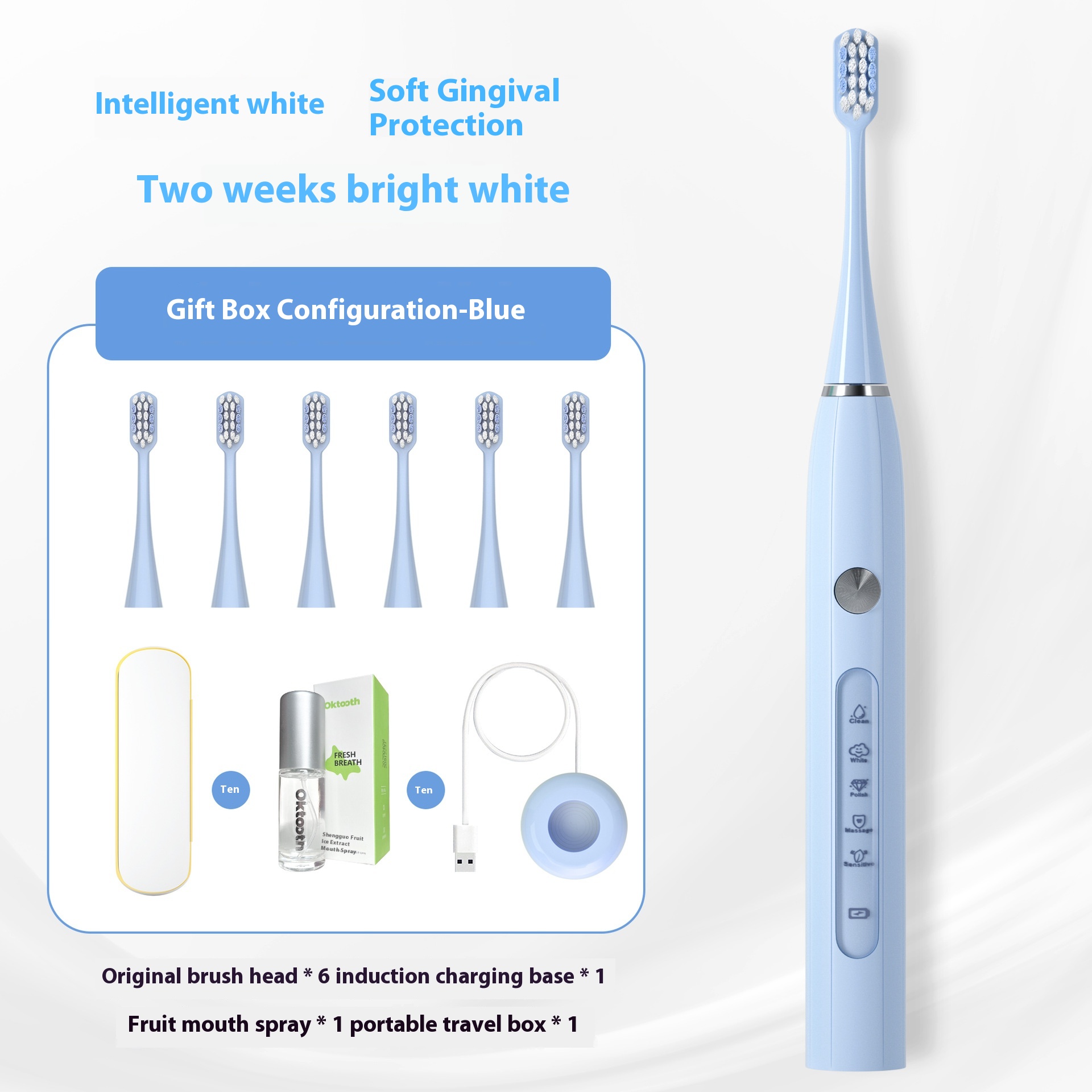 Electric Toothbrush Charging Soft Bristle Advanced Gradient Color