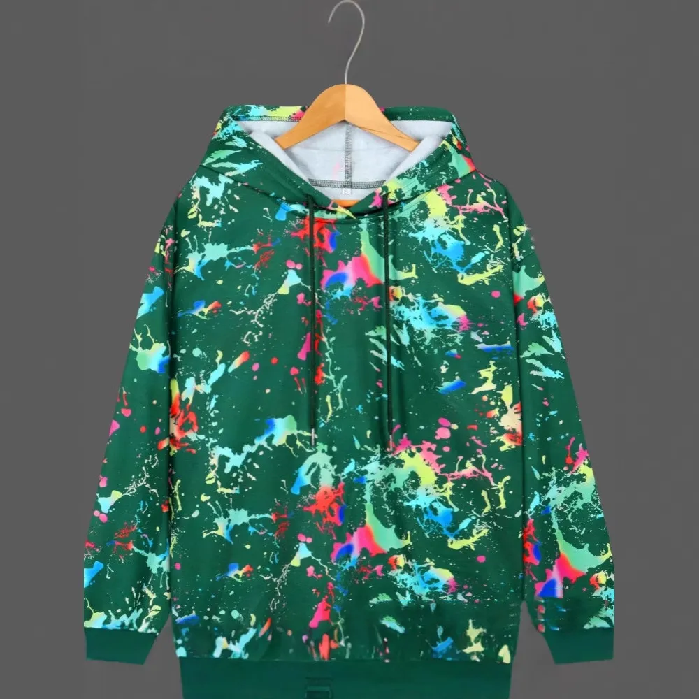 Women's Color Printing Hooded Sweatshirt - Hcn664-M