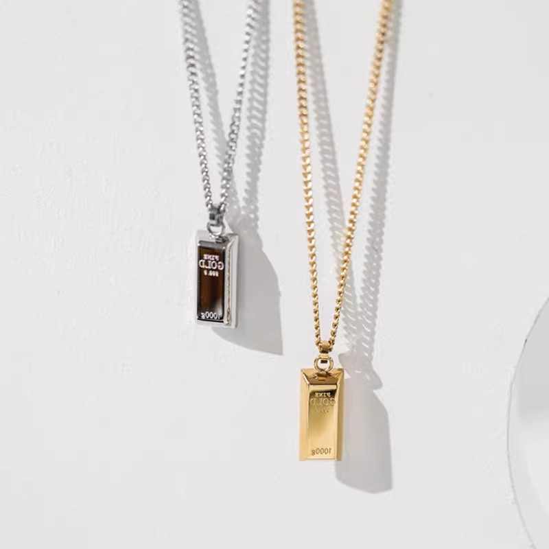 Special-interest Design Rich Small Gold Bar Long Necklace For Women
