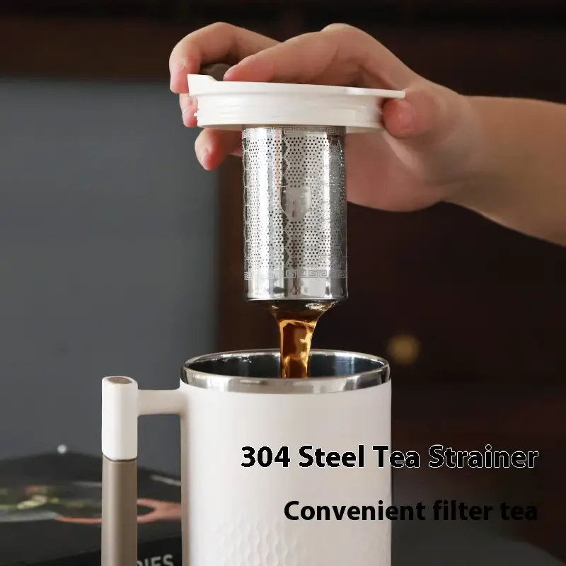 304 Stainless Steel With Cover Tape Tea Strainer Cup