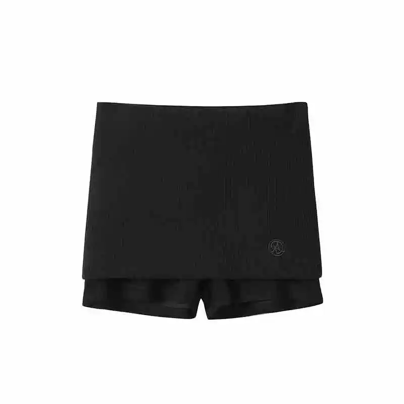 Original Shoulder Batwing Sleeve Long Sleeve T-shirt Women's Fashion Sweatpants - Black Sweatpants