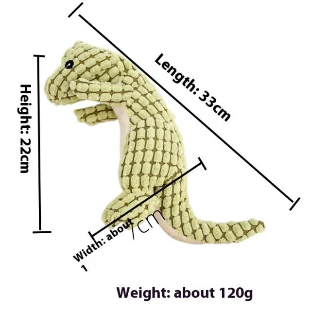 Dog Sound Plush Toy Relieving Boredom Green Dinosaur - Shop at LoveMi