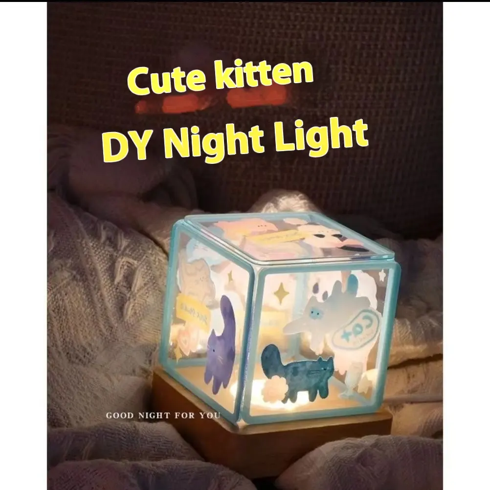 Puppy Kitten Diy Small Night Lamp Acrylic