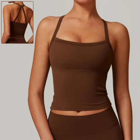 Beauty Back Yoga Vest Quick-drying Workout Top Sports Fitness