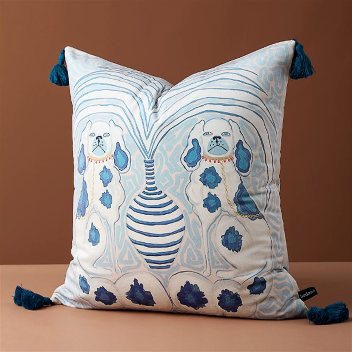 Purple Retro Double-sided Printing New Chinese Style Pillow