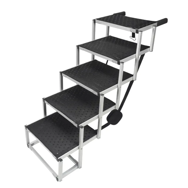 Pet Aluminum 6 step Portable Foldable Dog Ladder Black - Shop at LoveMi
