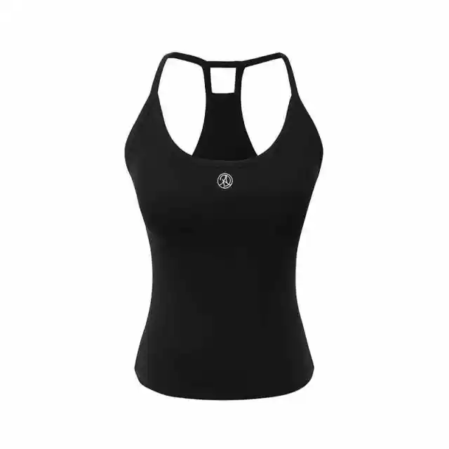 Women's Casual Solid Color U neck Vest With Suspender Black - Shop at LoveMi