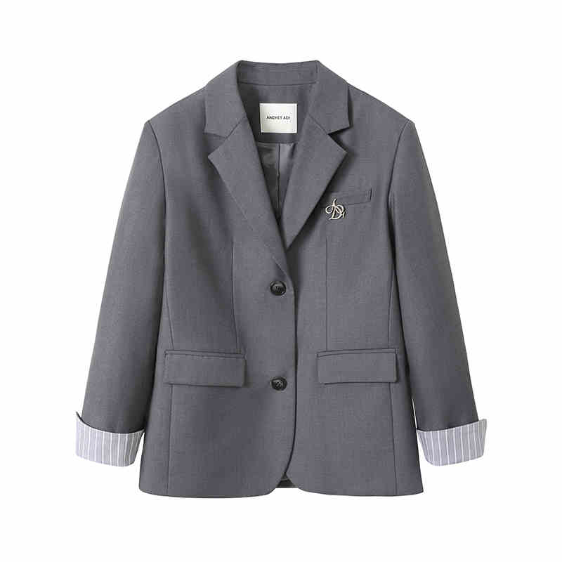 Women's Loose Casual Flip Cuff Suit Jacket
