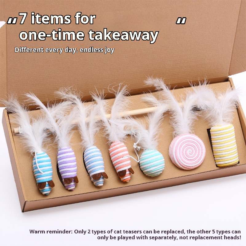 Pet Supplies Mouse Cat Toy Gift Set 7 Pieces