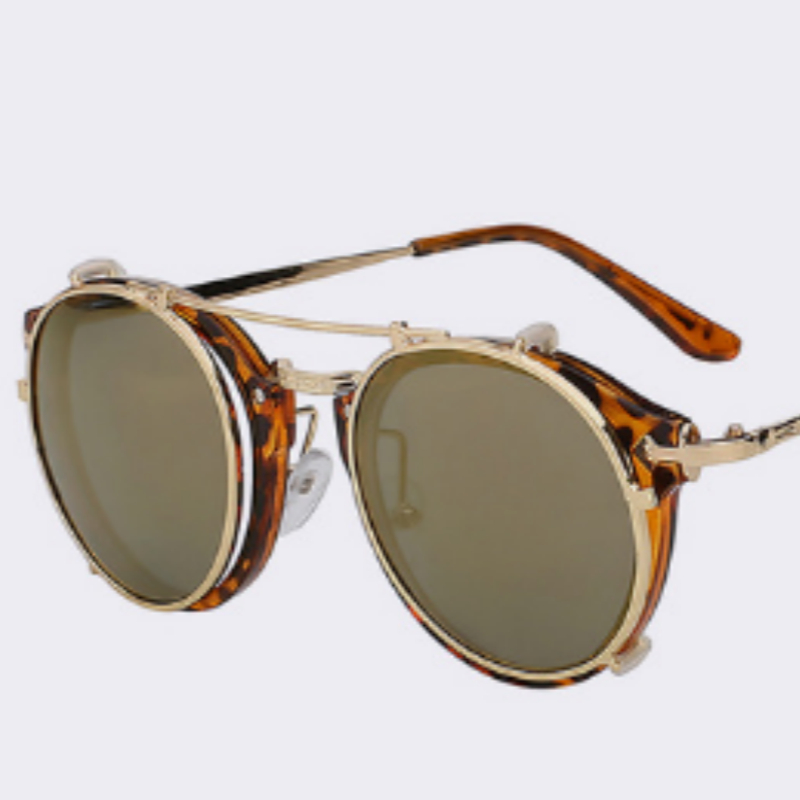 Fashionable And Vintage Dual Purpose Cover Mirror Flat Mirror Men’s And Women’s Sunglasses
