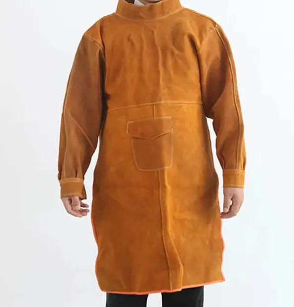 Cowhide Welding Bib Electric Welding Protective Clothing