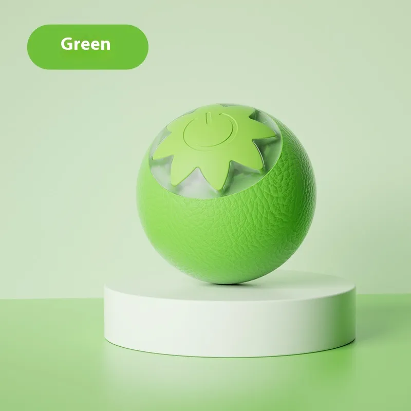 Self-Hi Relieving Stuffy Electric Cat Pets Toy Pet Products - Orange Cat Ball Green