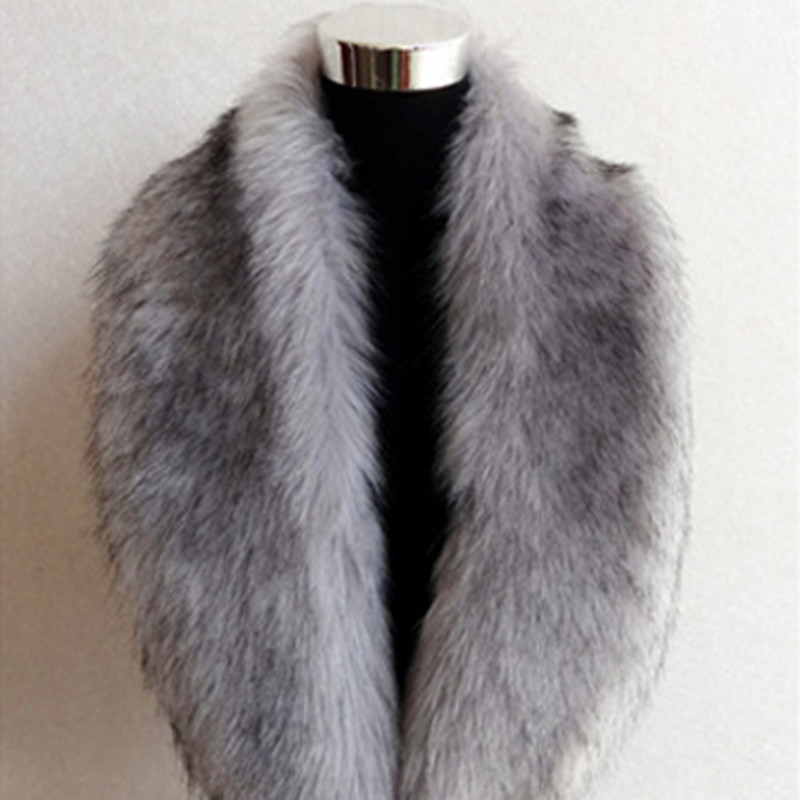 Faux Fox Fur Ladies Shawl Big Fur Collar Scarf