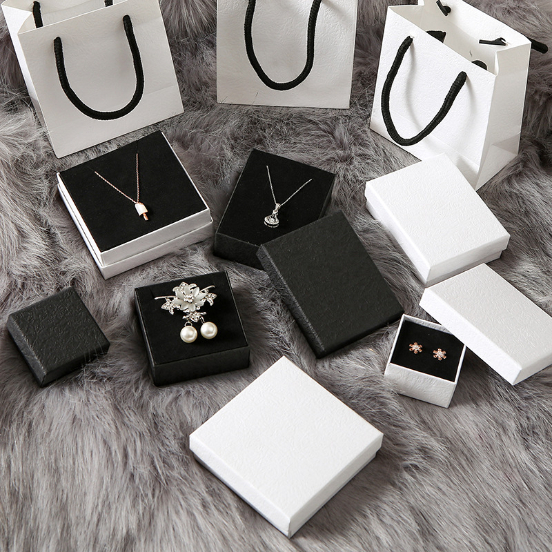 Solid Color Black And White Jewelry Box Packaging