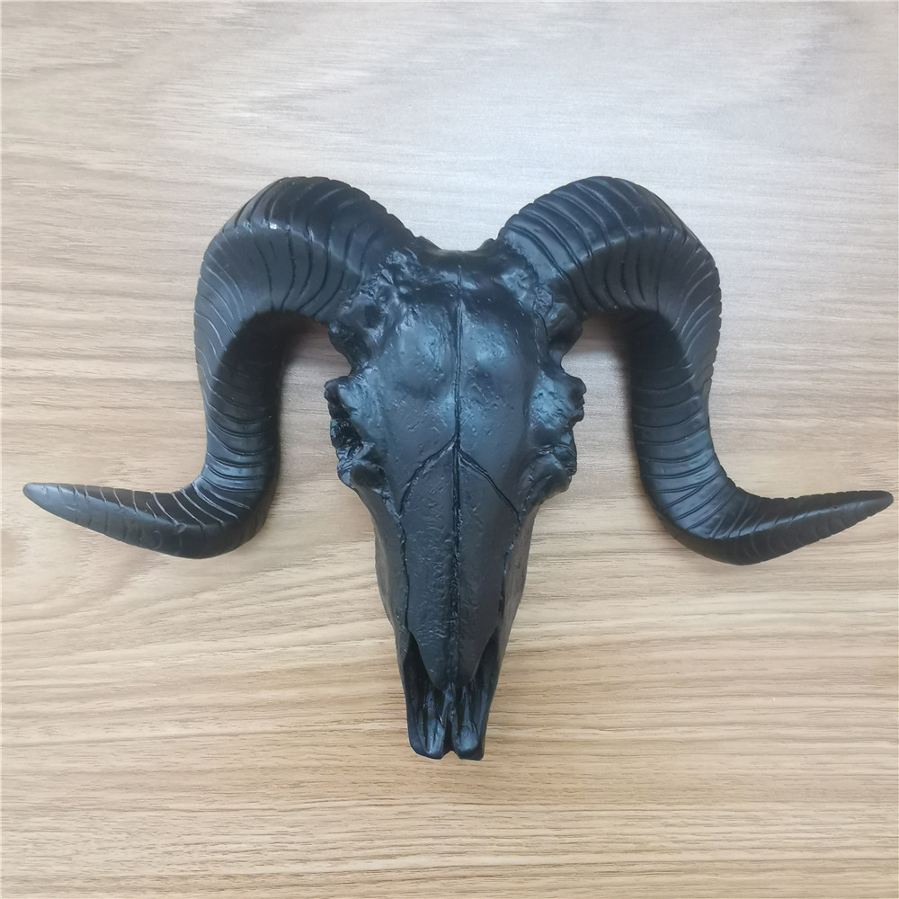 Three-dimensional Black Horn Wall Hanging Ornament Decoration Resin Crafts