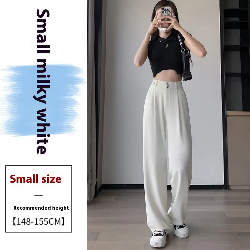 Women's Wide-leg Pants Thin Drooping Straight Casual Mopping Pants