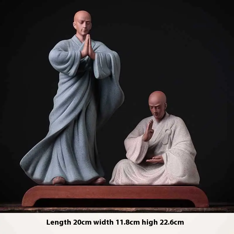 Creative Little Monk Ceramic Samanera Display Decorations