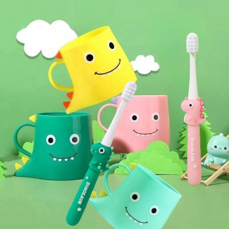 Student Thickened Creative Mouthwash Dinosaur Cute Cartoon Tooth Cup