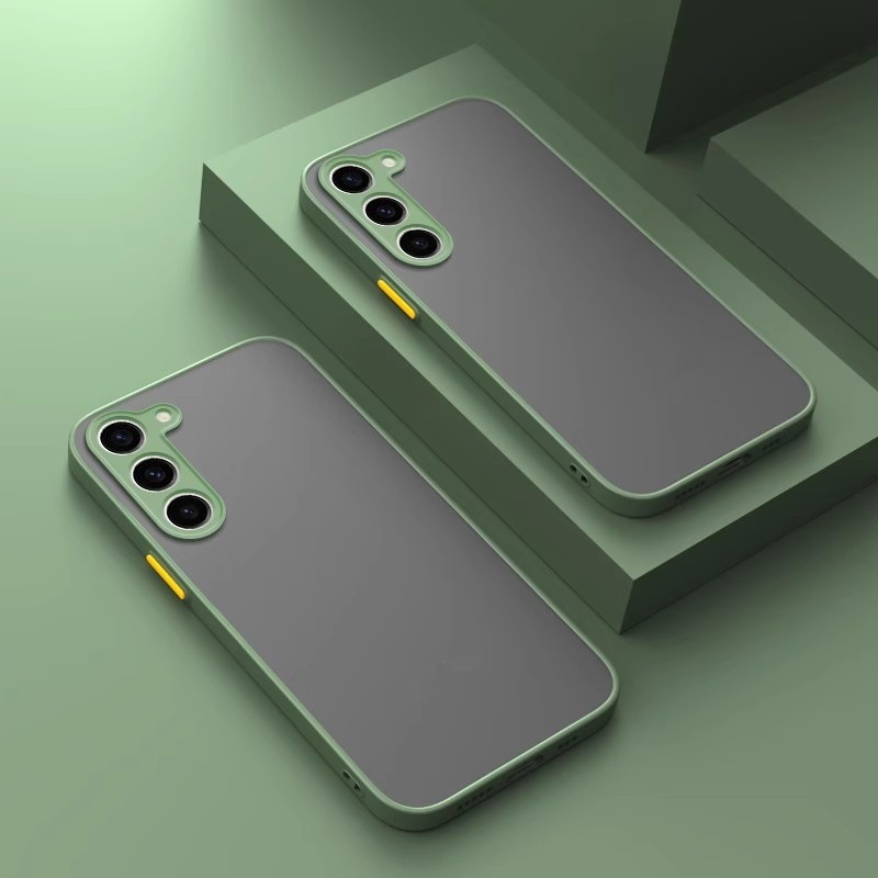 Simple Contrast Color Silicone Frosted All-inclusive Protective Cover