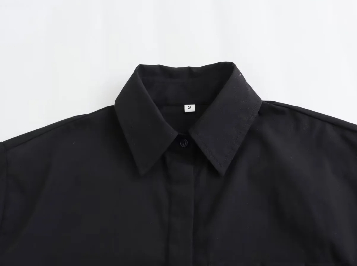 New Fashion Pocket Decoration Women's Top Shirt