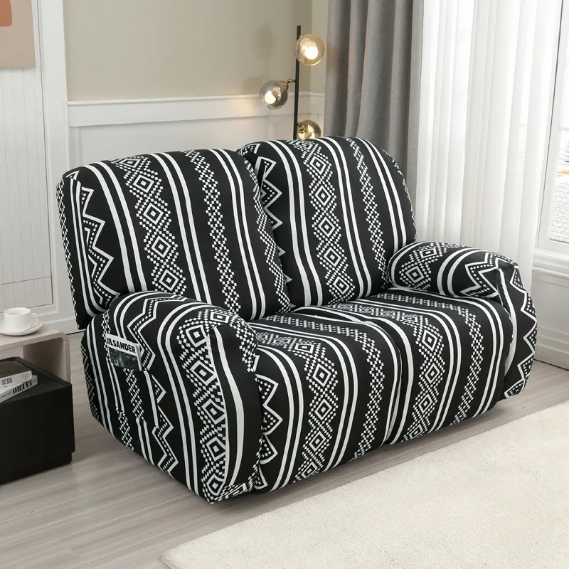 Multifunctional Double Seat Electric CHEERS Sofa Slipcover - New Black And White Matching