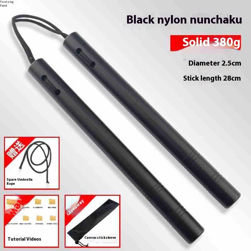Nylon Nunchucks Solid Performance Practice Self-defense Nunchaku