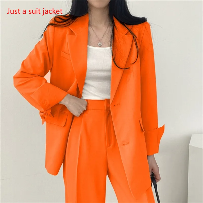 Pink Suit Jacket Spring Autumn Women's Design Sense Niche - Orange Red Suit