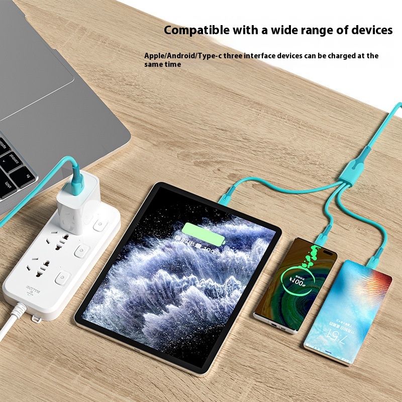 5A Super Three-in-one Data Cable Charging Cable