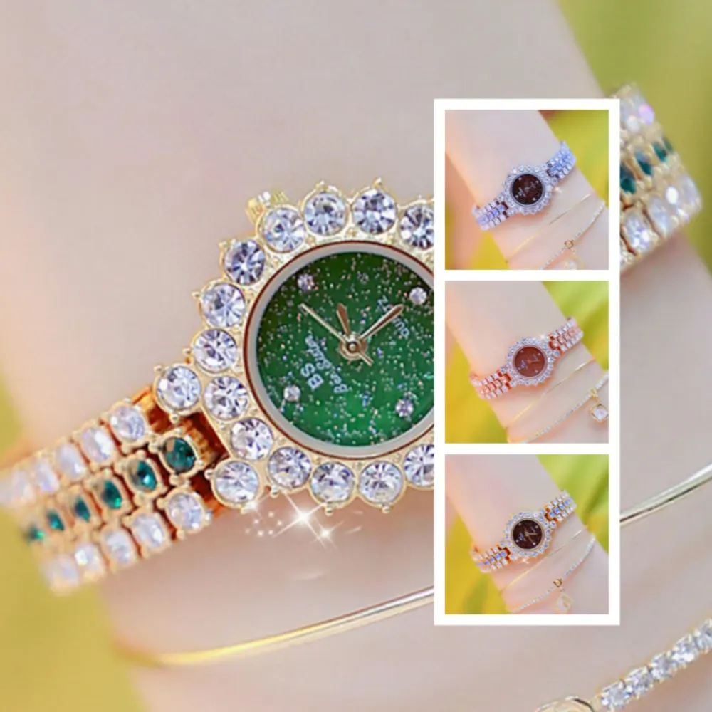 Multicolor Temperament Women's Fashion Quartz Watch Luxury Stainless Steel