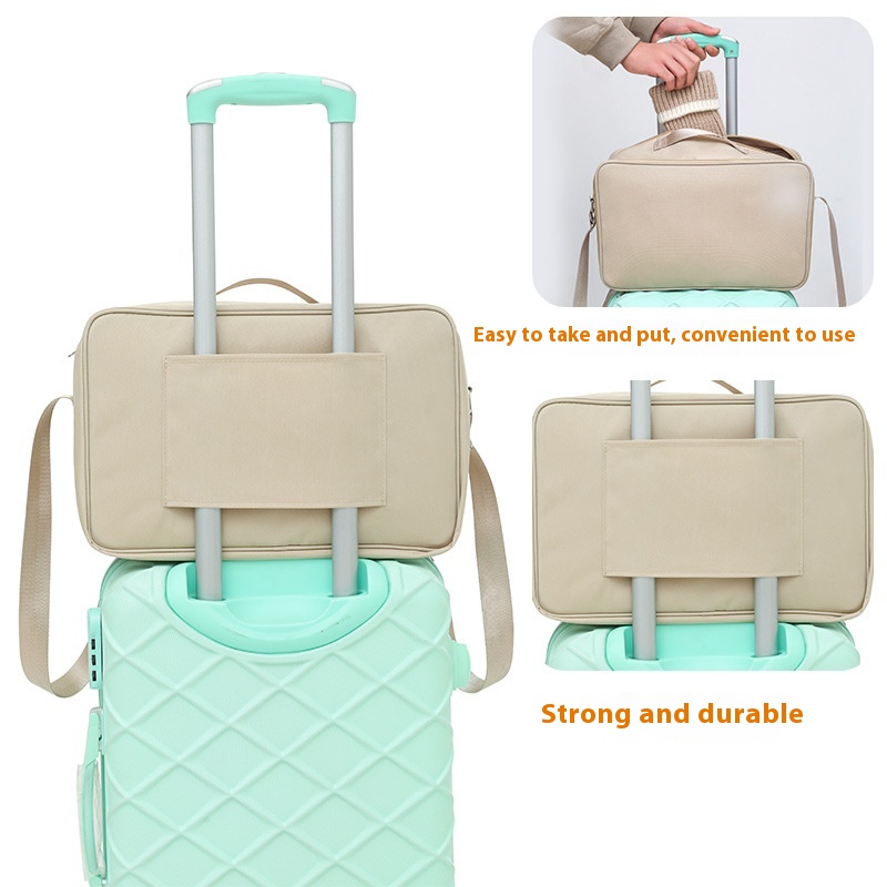 Folding Travel Bag Leather Case Hanging Storage Bag Single Shoulder Portable