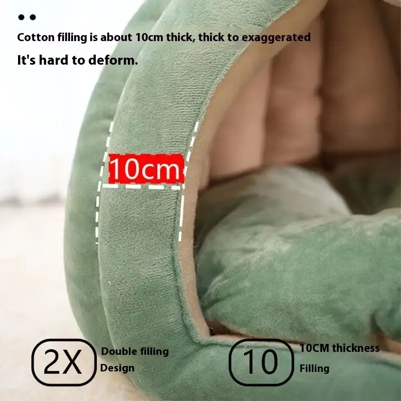 Winter Warm Semi-enclosed Removable And Washable Four Seasons Universal Pet Bed