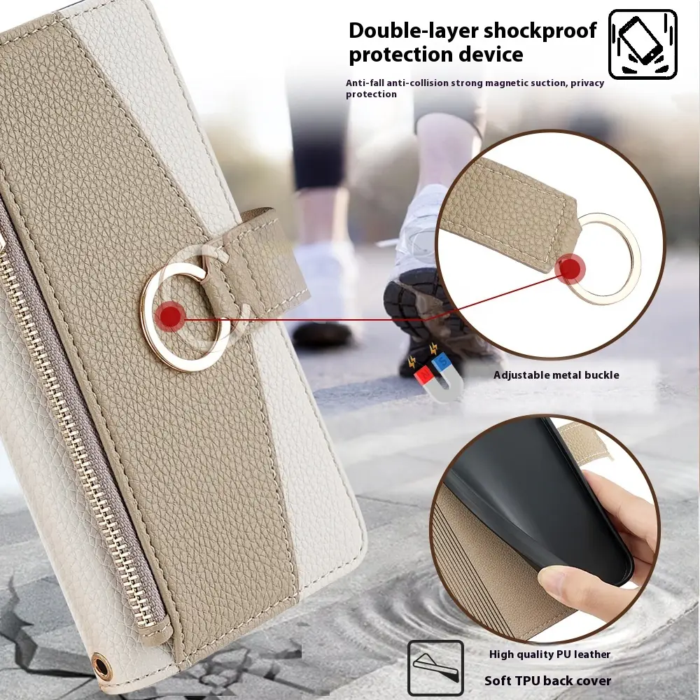 Lanyard Bracket Flip Protective Cover Card Phone Case