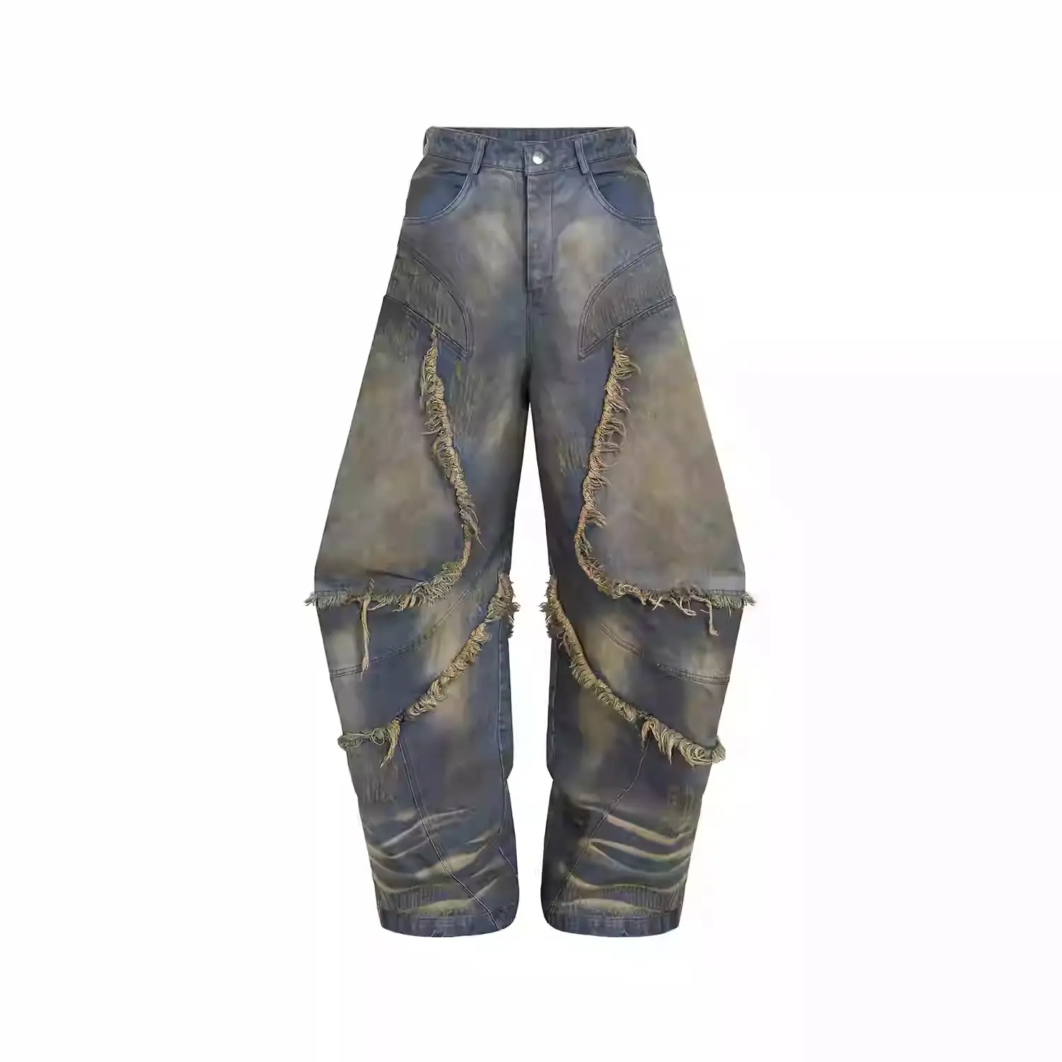 American-style Distressed Machete Jeans
