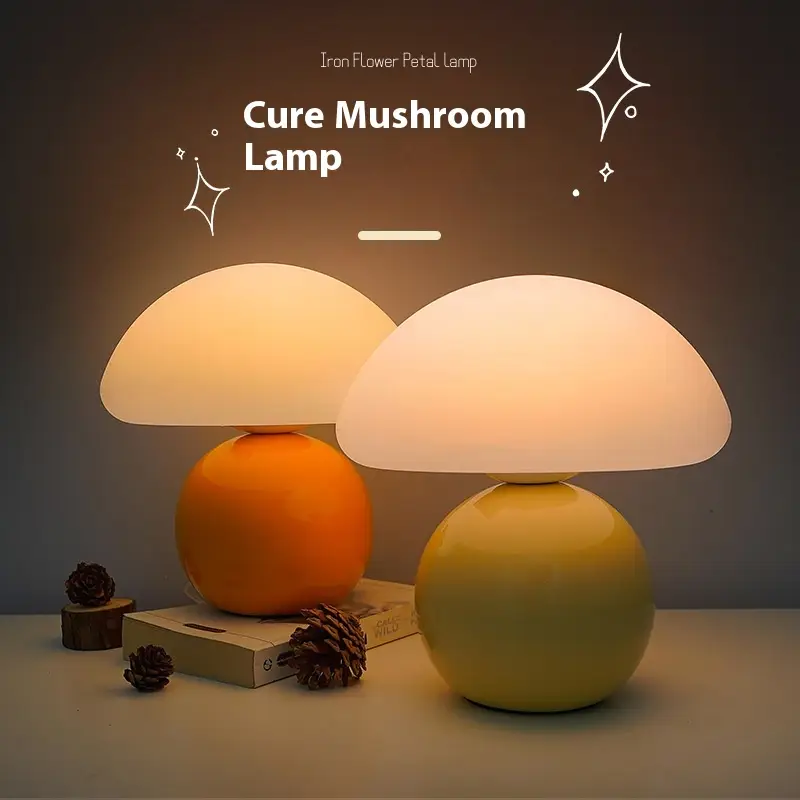 Bedside Lamp Cream Mushroom Decorative Table Lamp