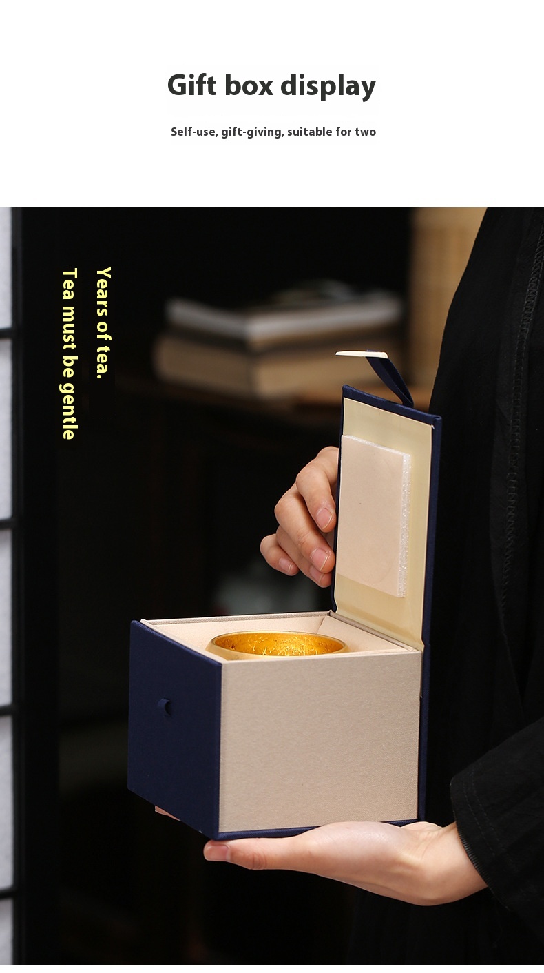 Cast Iron Gold Tianmu Tea Cup Ceramic