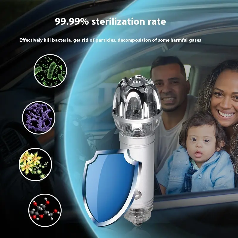 Mini Portable Mute Sterilization Car Air Purifier