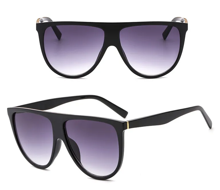Sunglasses Women Gradient Lens Sun Glasses Women Full Frame Shades Glasses Ladies Unisex - Black