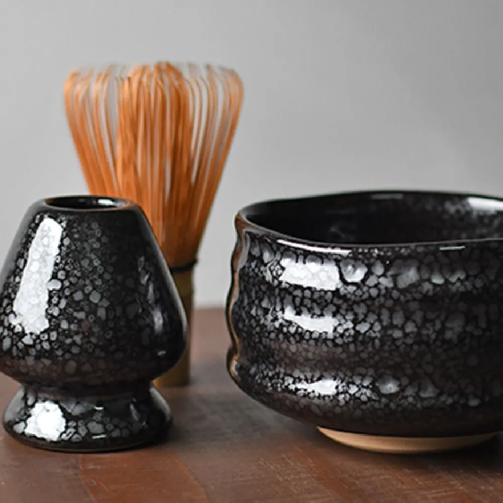 Retro Kiln Turned Tianmu Black Glazed Tea Ceremony Utensil