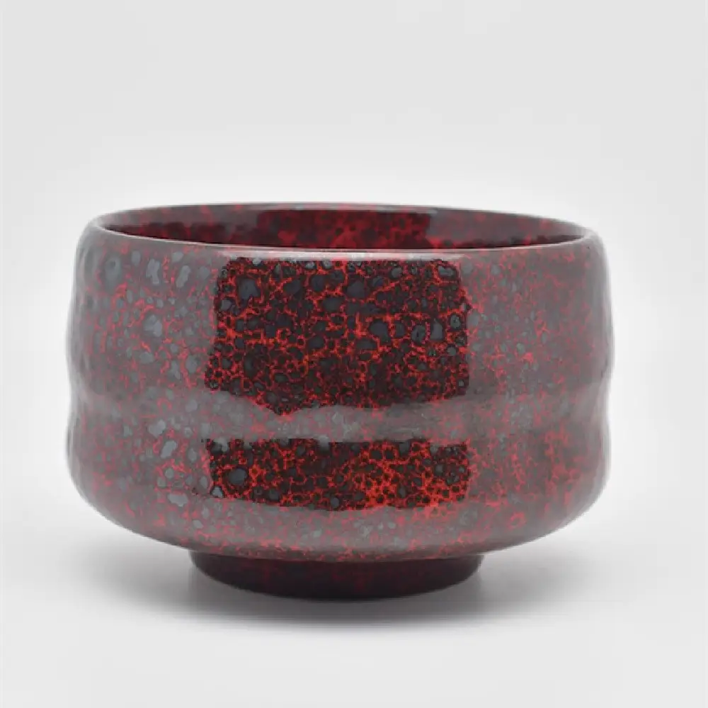 Matcha Tea Set Ceramic Japanese Home Vintage Black And Red