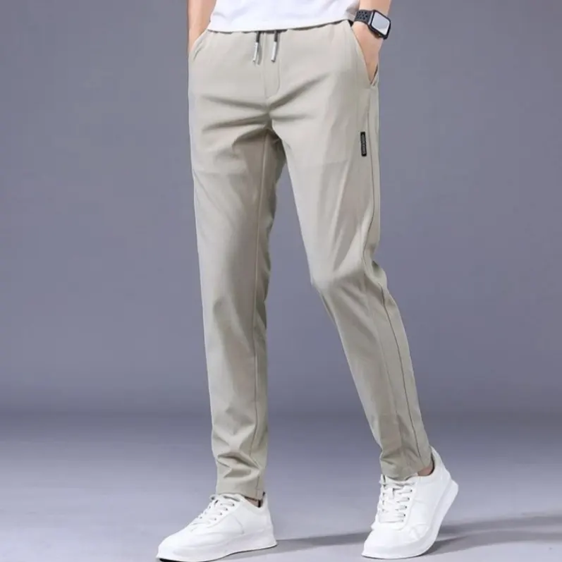 Drawstring Trousers Thin Casual Pants Korean Version Loose Straight